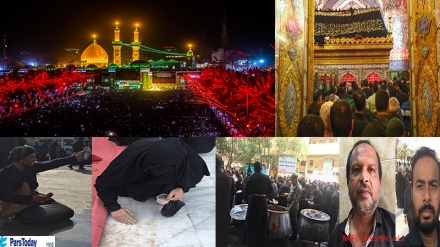 आशूर के दिन हमारे साथी क़मर अब्बास ने करबला में हो रही अज़ादारी का आंखों देखा हाल बताया और साथ ही भारत के बैंगलोर से आए श्रद्धालू मीर हसन बाबू से बातचीत की