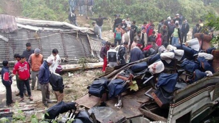 Dozens die as bus drives off highway in Nepal 