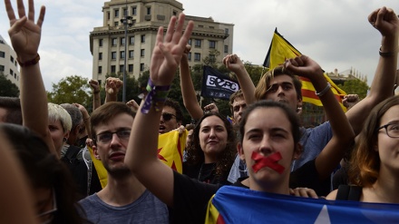 Katalonja; Protesta kundër dhunës policore