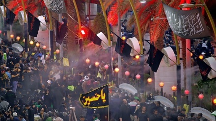Mourning ceremonies on the day of Arba'een in Karbala (Video)
