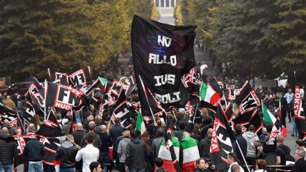 Supporters of far-right Italian party rally in Rome