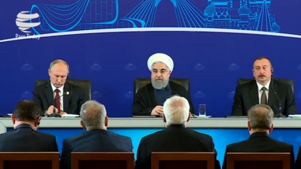Rouhani, Putin and Aliyev meet in Tehran 
