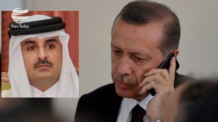 सीरिया के बारे में क़तर नरेश और तुर्क राष्ट्रपति की टेलीफ़ोनी वार्ता 