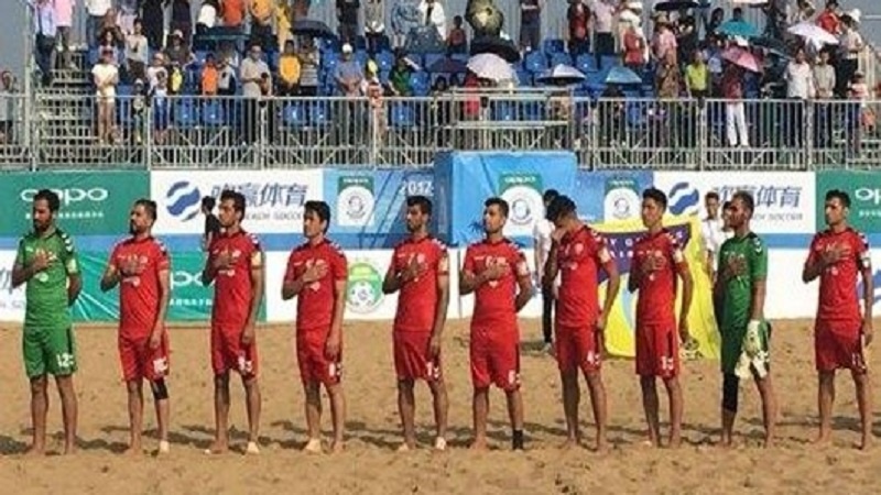 تیم فوتبال ساحلی افغانستان در بازی‎‏های چهارجانبه چین، مالزی را شکست داد