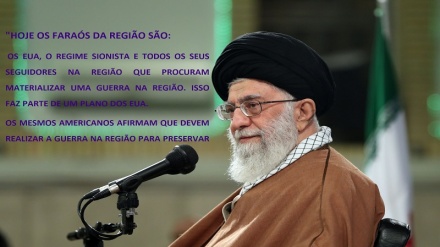 Foto Comentário: Hoje os Faraós da região são os EUA, o regime sionista e os seus seguidores na região 