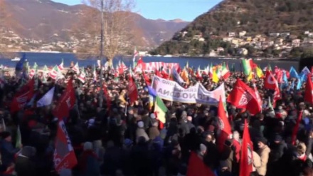 Thousands of anti-fascist demonstrators rally in Italy