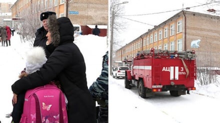 Wasu Matasa Da Suka Rufe Fuskarsu Da Kyalle Sun Kai Hari Kan Wata Makaranta A Kasar Rasha