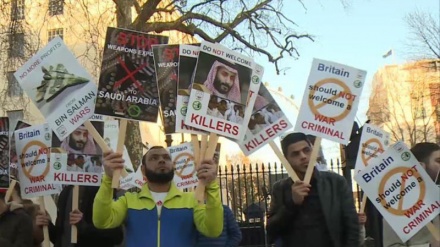 Protestversammlung gegen Reise von Bin Salman nach London