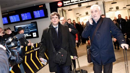 Spain seeks new arrest warrant as Catalonia’s former leader lands in Denmark