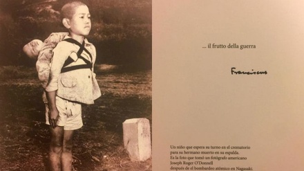 Djaloshi me vëllain e vdekur në kurriz, kartolina e Papës për Ditën Botërore të Paqes