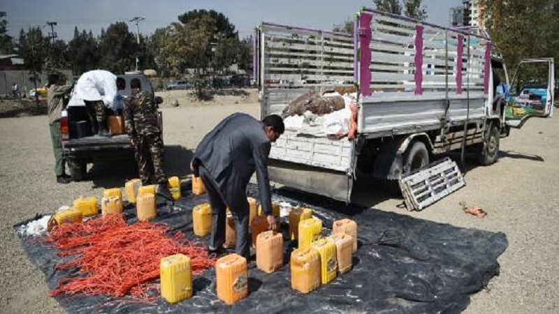 کشف محموله بزرگ مواد منفجره طالبان در جنوب افغانستان 