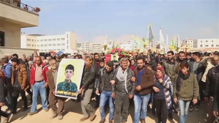 Thousands mourn for 14 slain YPG forces in Syria's Afrin