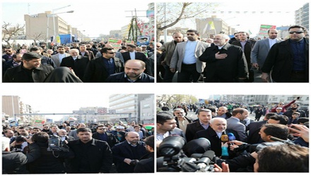 Zarif assiste aux rassemblements de la révolution islamique