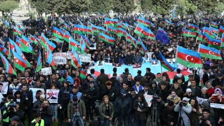 Bokuədə çı dıvləti muxalifon etiraz aksiya.