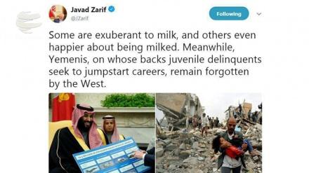 Yəməni bohrani barədə Zərif çı ğərbiyə kişvəron siyasətonku tənğidış kardə.