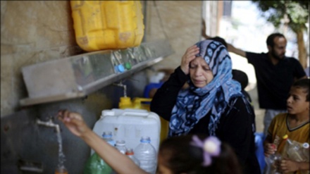 Siyonist İsrail Gazze'deki Filistin halkını içme suyundan mahrum bıraktı 