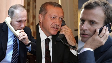 埃尔多安分别与普京和马克龙举行电话通话
