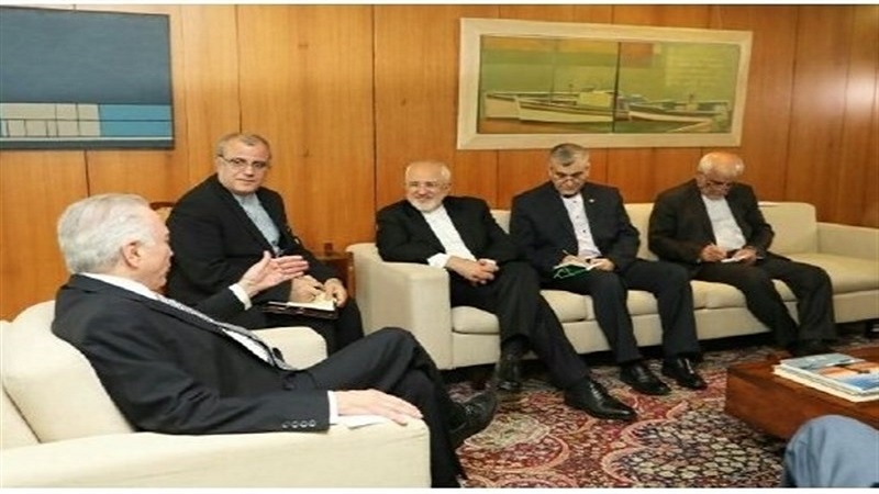 دیدار ظریف با رئیس جمهور برزیل و گفت‌وگو درباره تبادلات تجاری با ارزهای ملی