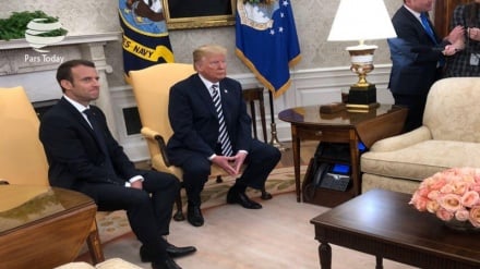 Trump e Macron discutem acordo sobre o Irã na reunião da Casa Branca 