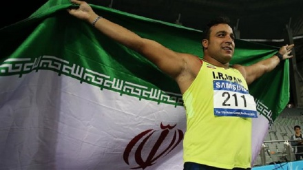 Iranian discus thrower Haddadi receives second gold at USSD Competitions