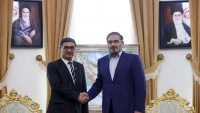 イラン国家安全保障最高評議会のシャムハーニー書記とアフガニスタンのバフラミ国防大臣