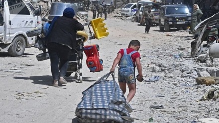 Kthimi i civilëve në kampin Jermuk në Damaskun jugor