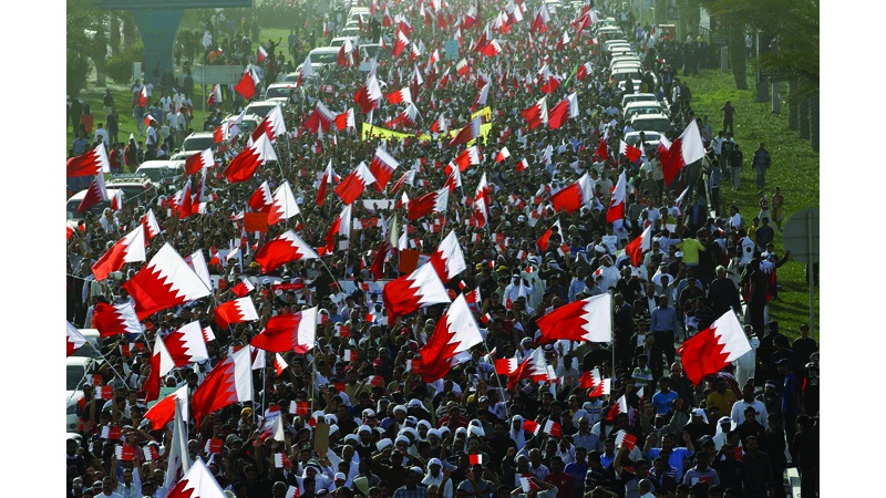 تظاهرات گسترده مردم بحرین ضد رژیم آل‌خلیفه 