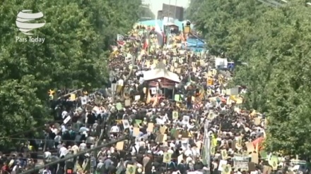 Marcha e manifestações do Dia Mundial de Al-Quds no Irã na mídia global