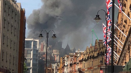 שריפה גדולה פרצה במלון פאר בלונדון