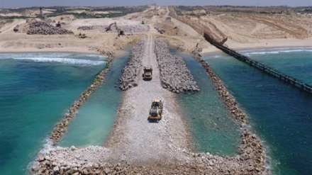 Publican fotos de barrera marítima construida por Israel en Gaza
