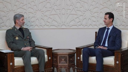 Эрон мудофаа вазири Сурия президенти билан учрашди 