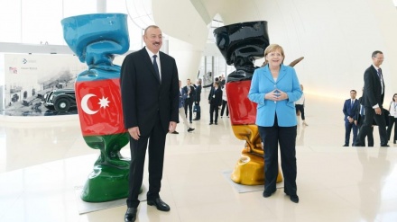 Əliyev və Merkel bə Ğərəboği mınoğişə həl bey zəruriyat təkid kardeşone.