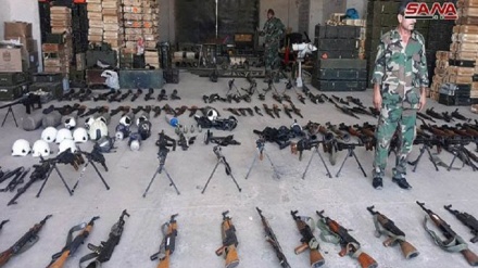 Kunaytra'da ABD ve siyonist İsrail yapımı silahlar ele geçirildi 