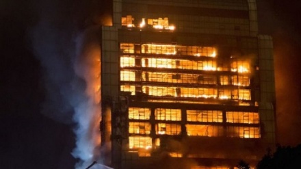 中国で、ホテル火災により１８人が死亡