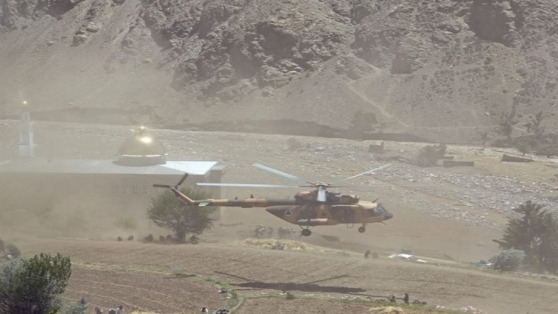 سقوط بالگرد ارتش در پایتخت افغانستان 