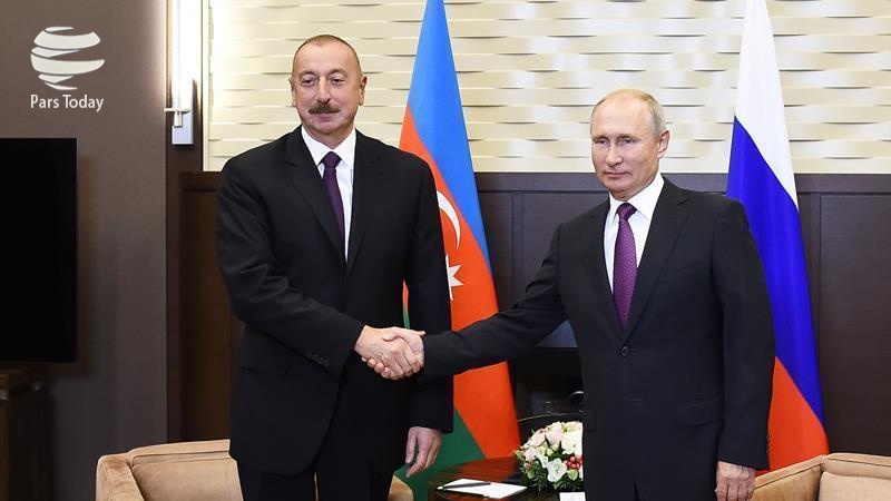Presiden Azerbaijan Ilham Aliyev dan Presiden Rusia Vladimir Putin.