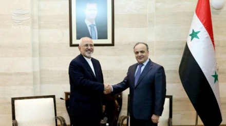 رایزنی ظریف با نخست وزیر و وزیر امورخارجه سوریه در دمشق 