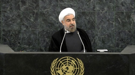 President Rouhani delivers his speech to UN General Assembly