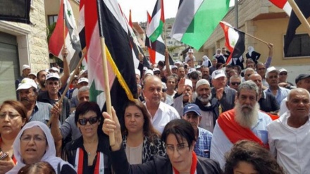 Սիրիայի բռնագրաված  Գոլանի  բնակիչների բողոքի ակցիան ընդդեմ սիոնիստական ընտրությունների կայացման