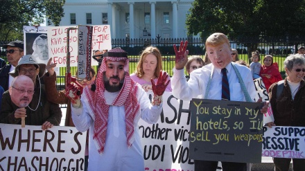 Aktivis Berdemo di depan Gedung Putih Kecam Pembunuhan Khashoggi