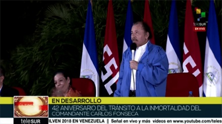 Daniel Ortega rechaza intervencionismo de EE.UU. y la UE