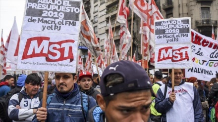 Sentada en Argentina contra el presupuesto 2019