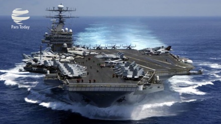 Devrim Muhafızları, Amerikan savaş uçağı gemisini takip etti