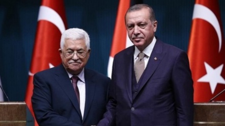  Türkiye Cumhurbaşkanı Mahmut Abbas ile görüştü