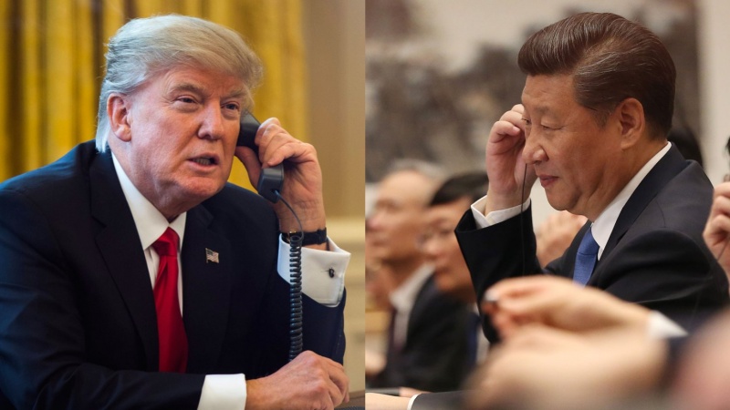 トランプ大統領と中国の習近平国家主席の電話会談