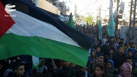  Celebran amplias manifestaciones en Ramalá en apoyo a Al-Quds