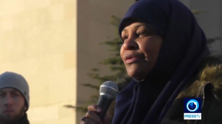 Usai Bebas, Jurnalis Press TV Berunjuk Rasa di Washington, D.C.