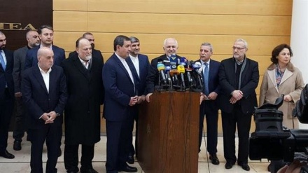 Zarif participó en ceremonias por 40.º aniversario de Revolución Islámica en El Líbano(fotos)