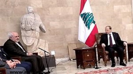 دیدار وزیر امورخارجه ایران با رئیس جمهوری لبنان