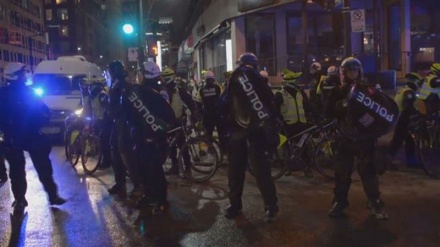 Clashes erupt at anti-police brutality protest in Montreal